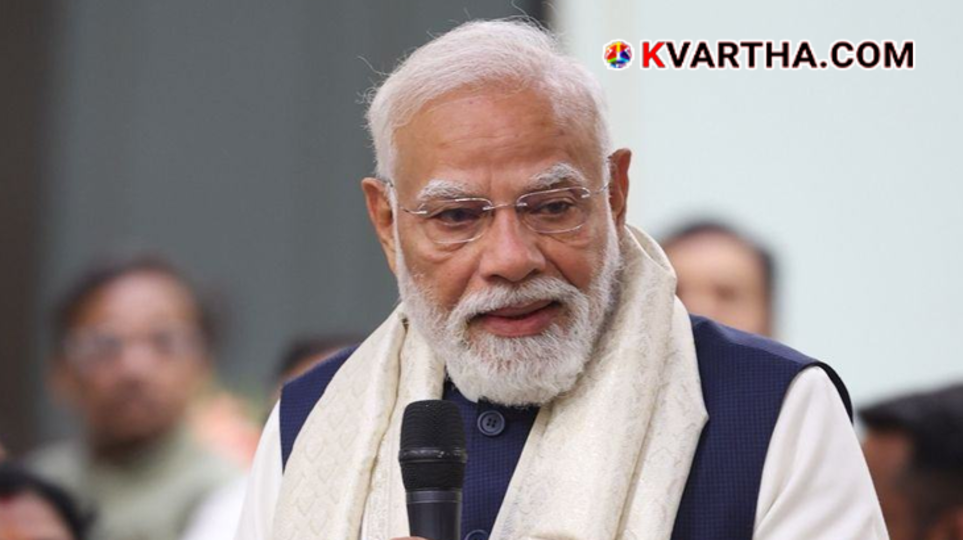 A conceptual image of Prime Minister Narendra Modi encouraging public transport and carpooling for a sustainable future.