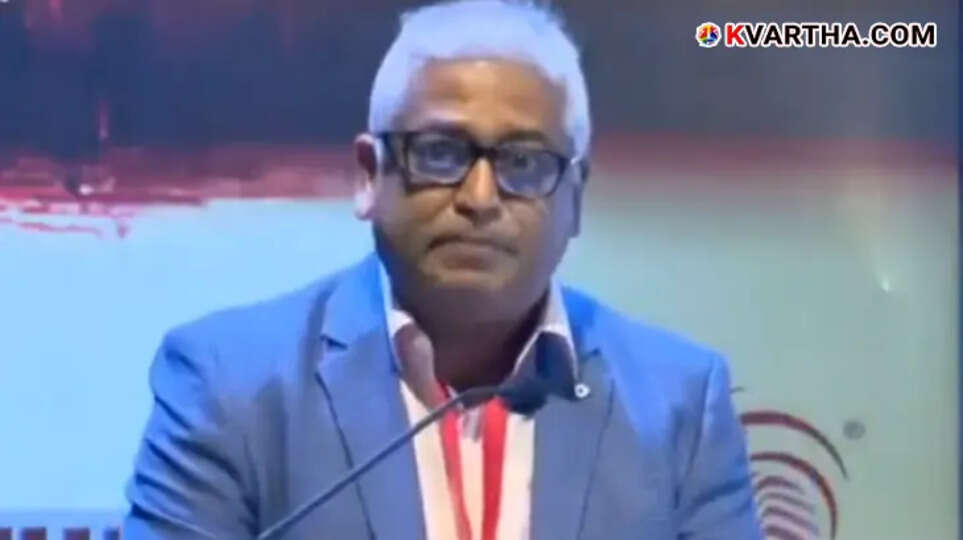 Rajdeep Sardesai speaking at a public event.
