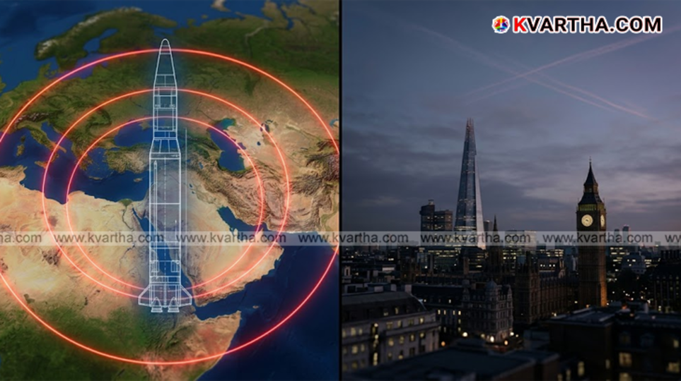 A graphic map showing the potential reach of Iranian missiles into Europe from Tehran.