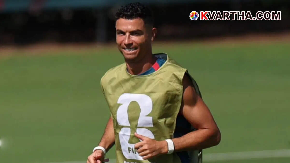 Cristiano Ronaldo playing for Portugal in the World Cup