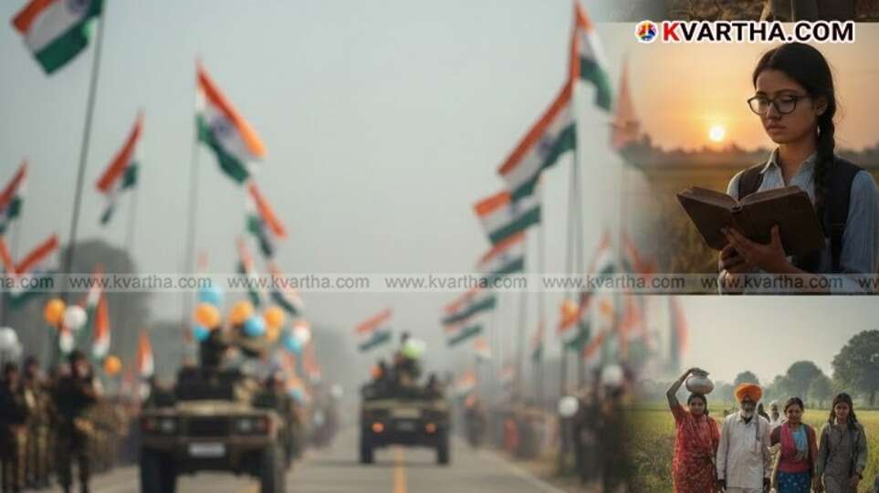  Indian soldiers marching during the Republic Day parade in New Delhi.