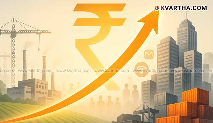 A graph showing India's rising GDP growth.