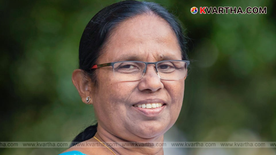 A photo of CPM leader and MLA KK Shailaja.