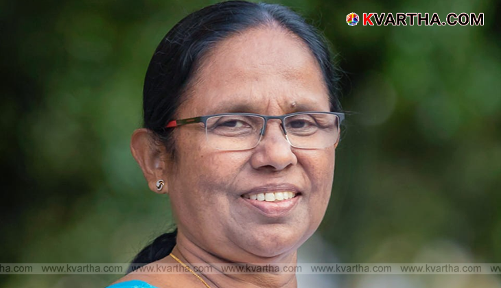 A photo of CPM leader and MLA KK Shailaja.