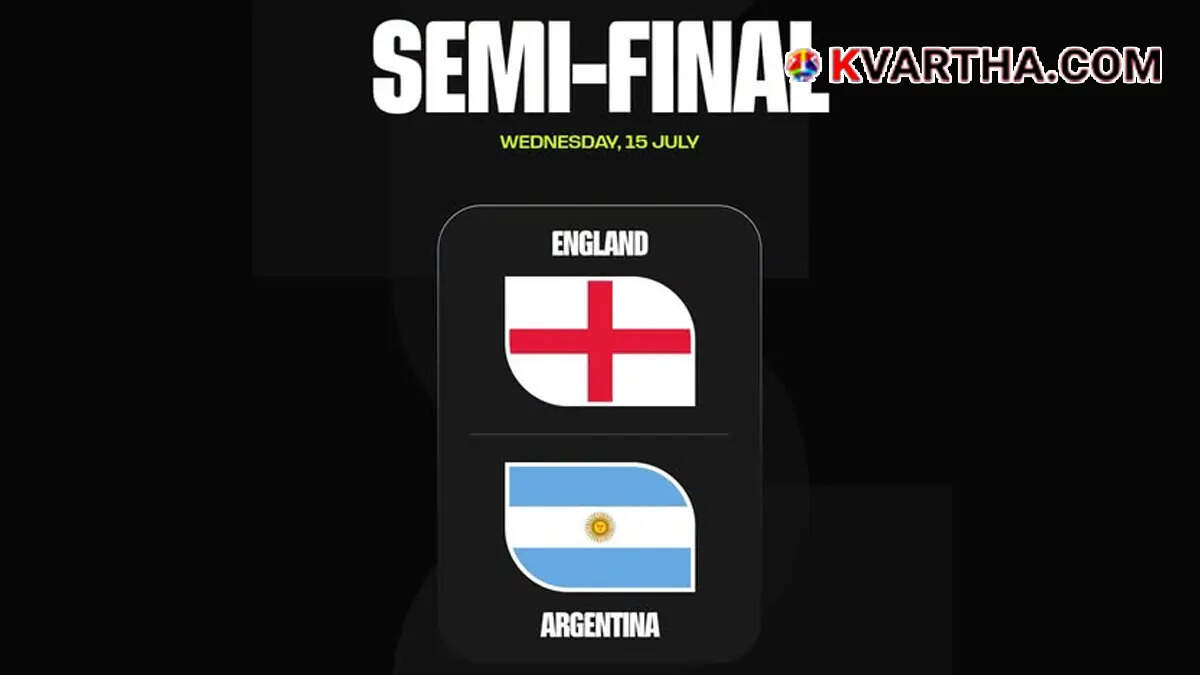  Conceptual image showing Argentina and England flags for the World Cup semi-final