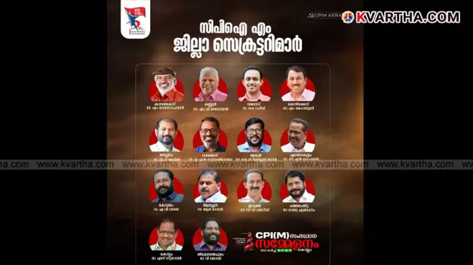 CPM district secretaries in Kerala