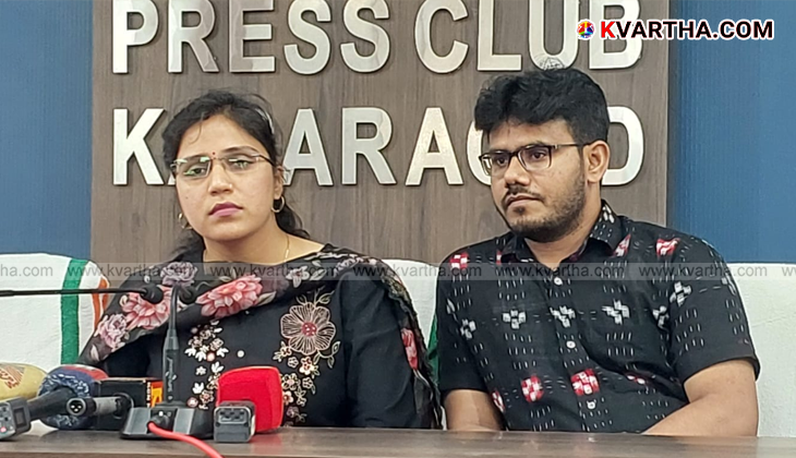  Dr. Asharani Patel, sister of Ruby Patel, addressing a press conference in Kasaragod.