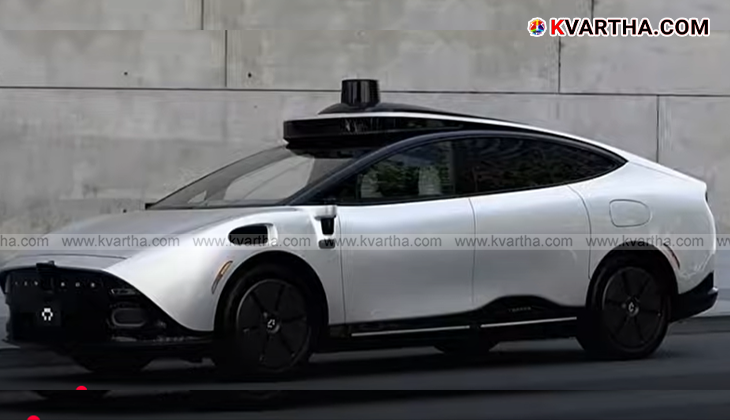 A futuristic-looking Tensor robocar, a driverless personal vehicle.