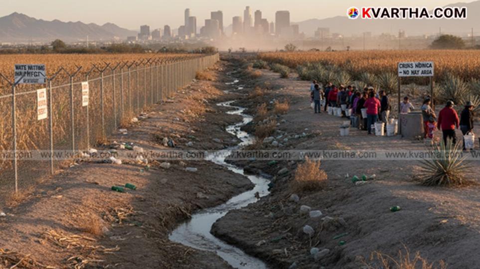 Dried riverbed symbolizing US Mexico water treaty crisis