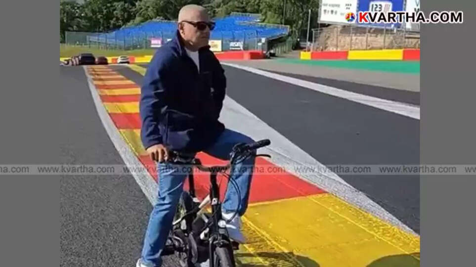 Ajith Kumar in new bald look with sunglasses in Belgium