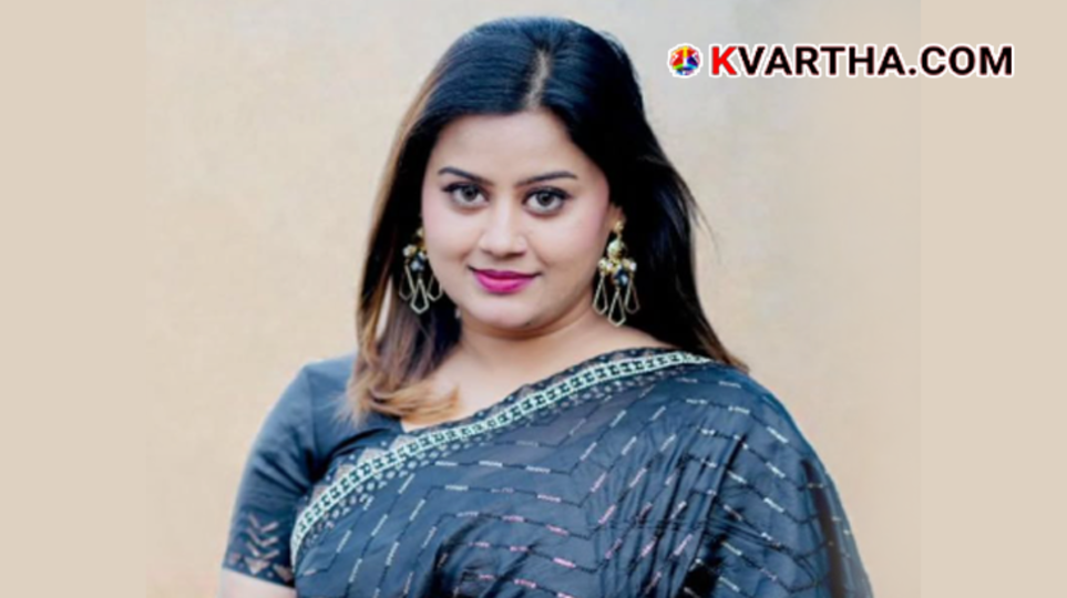 Malayalam actress Ansiba Hassan speaking to the media.