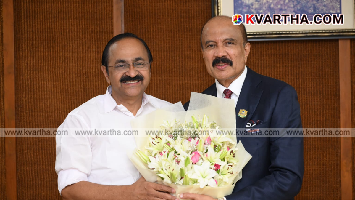 Dr. Azad Moopen meeting Kerala Chief Minister V.D. Satheesan.