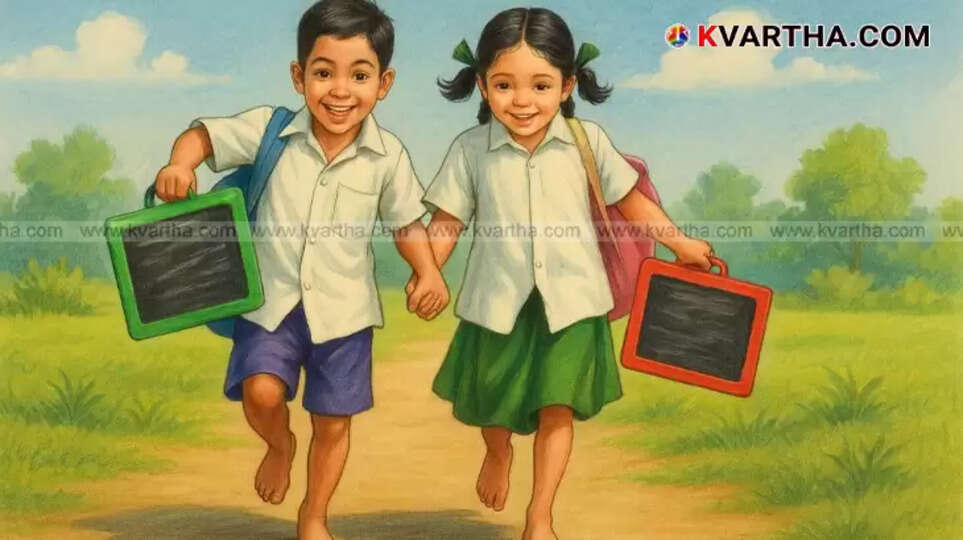 Chief Minister Pinarayi Vijayan inaugurating Praveshanolsavam in Alappuzha school.&nbsp;