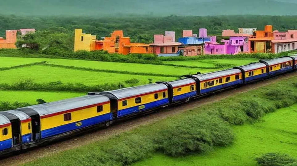 A special train decorated for Onam festival