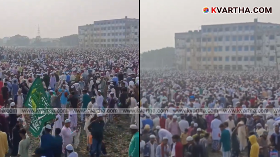 Thousands gathered for the Babri Masjid foundation ceremony in Murshidabad.