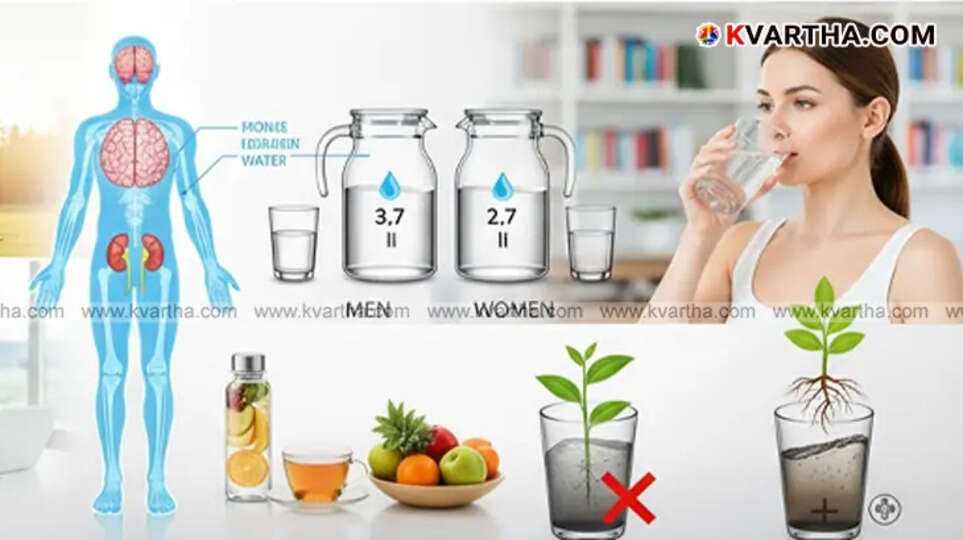 Measuring glass of water representing daily water intake.