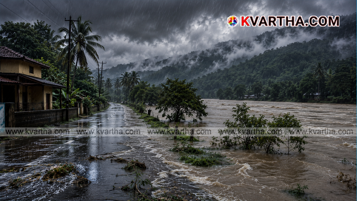 Representational image of heavy rainfall and monsoon in Kerala