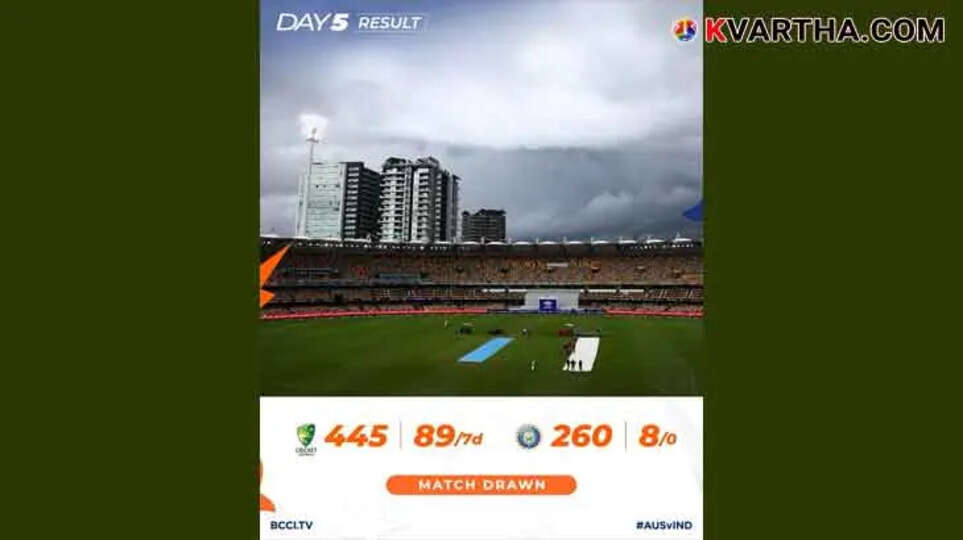 Brisbane Test: India-Australia Battle Ends in Draw Due to Rain Disruptions