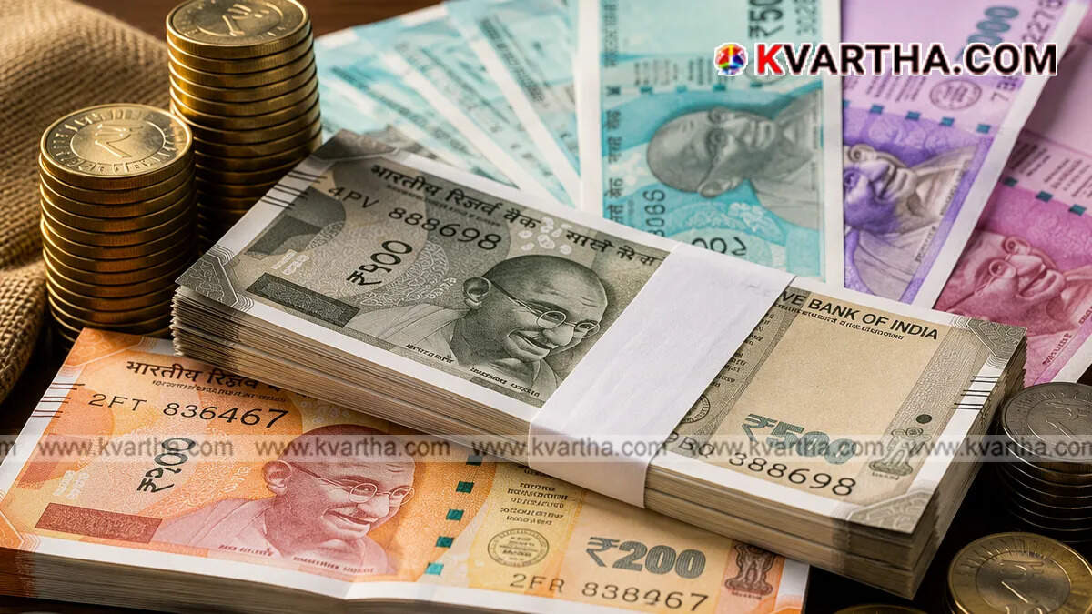  Conceptual image showing Indian Rupee currency&nbsp;
