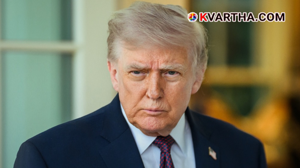  US President Donald Trump during a press briefing regarding the Gulf region.