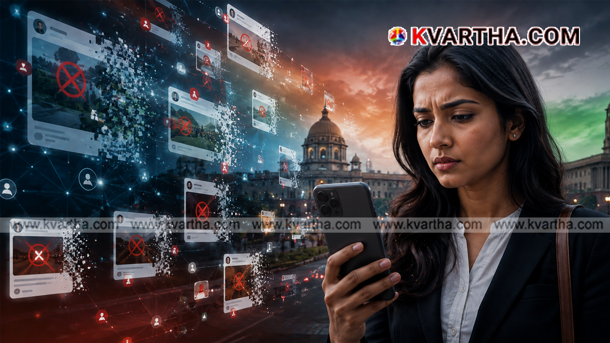 Representational image of Central Government and social media icons reflecting blocking orders
