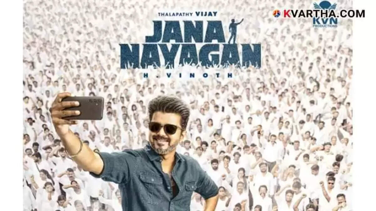 Actor Vijay in Jananayakan movie still representing the legal release case.