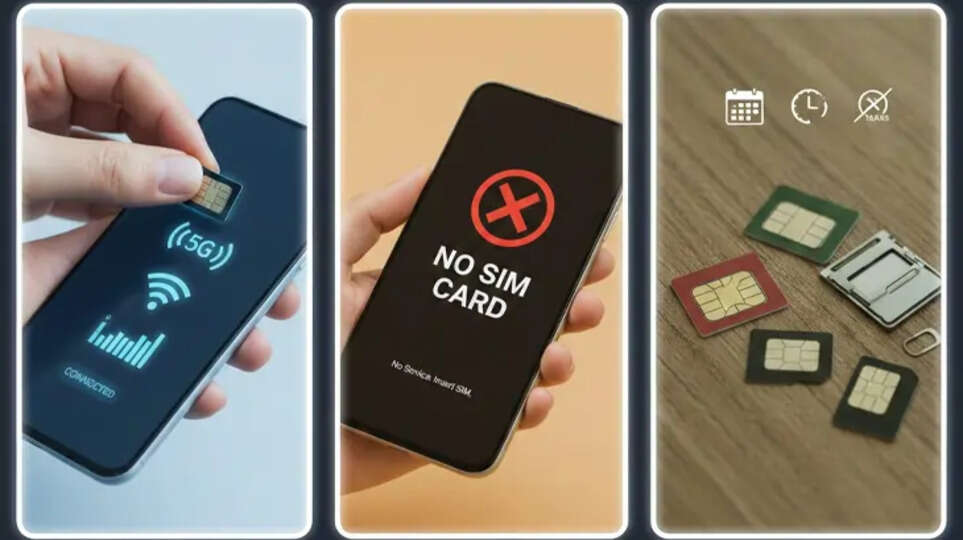 Close-up of a SIM card showing the golden microchip.