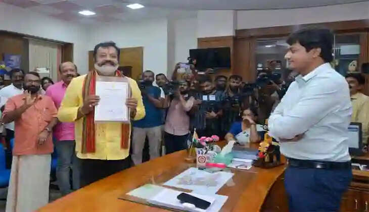 Suresh Gopi gets enthusiastic reception in Thrissur, Thrissur, News, Suresh Gopi, Enthusiastic reception, Road Show, Collectorate, Politics, Kerala News