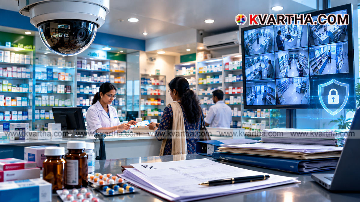 Representational image reflecting CCTV surveillance in retail medical shops
