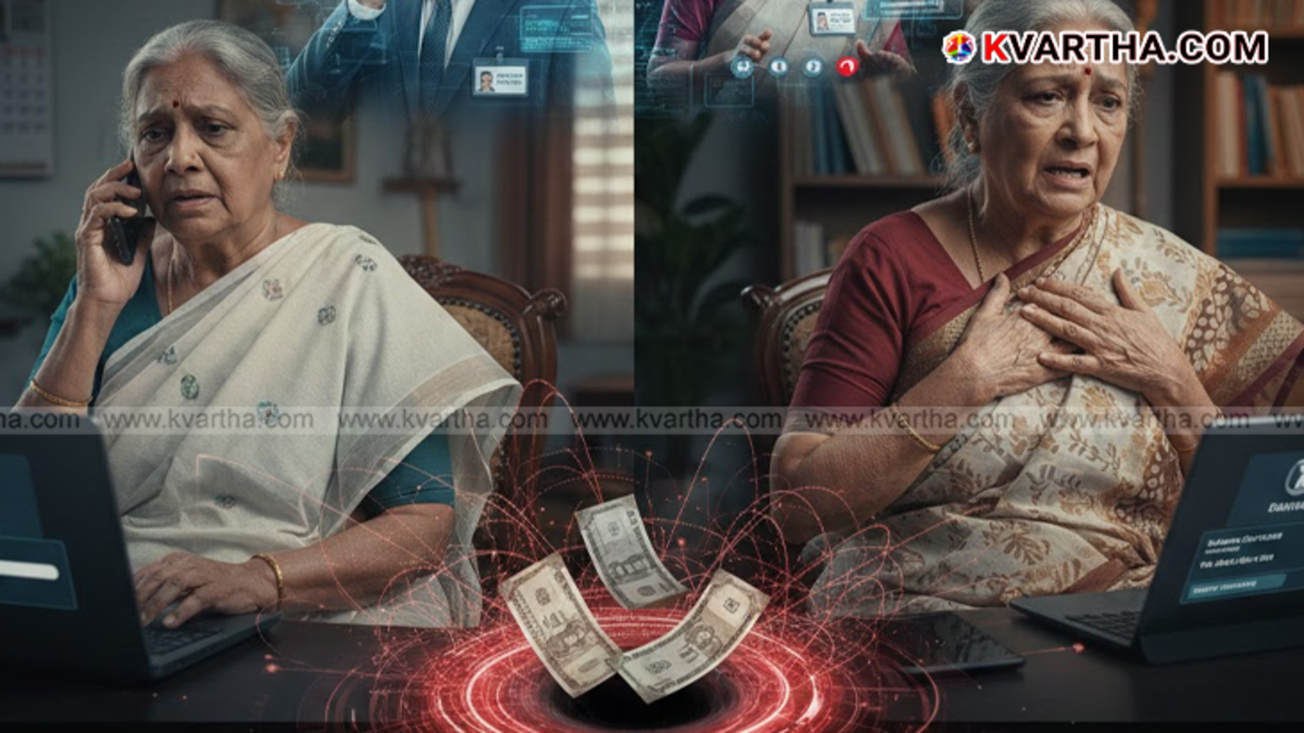 Concept image of a person receiving a scam call on a mobile phone.