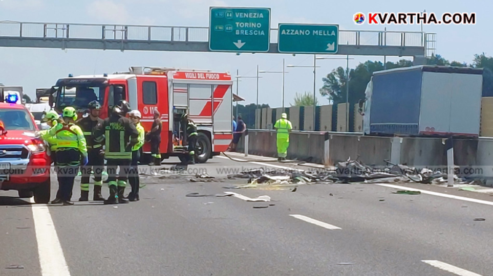 Image of a small plane crash on a highway.