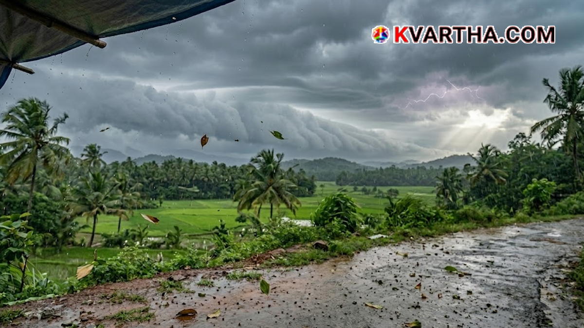Heavy rain clouds signaling monsoon changes.