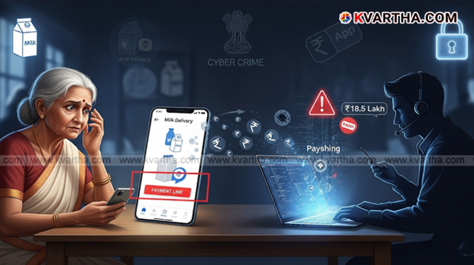 A representative image of online scam showing a person using a 