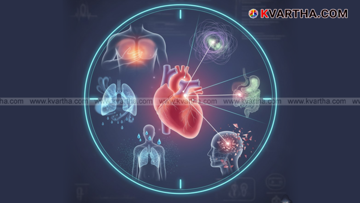 Person holding their chest indicating heart pain