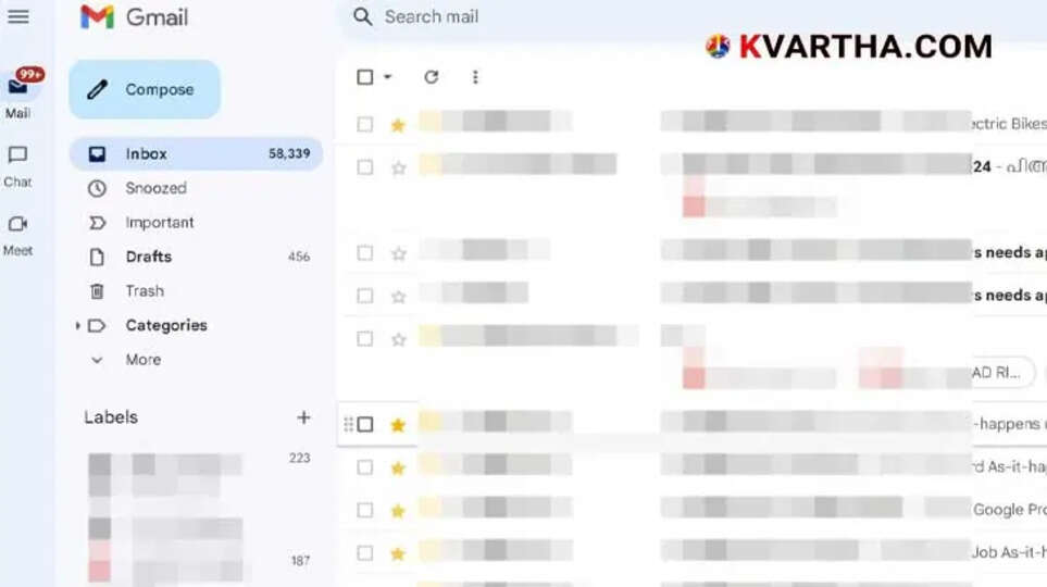 Gmail interface showing multiple inboxes