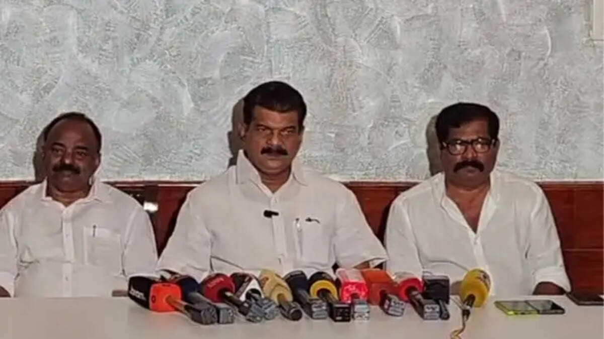 PV Anvar addressing a press conference