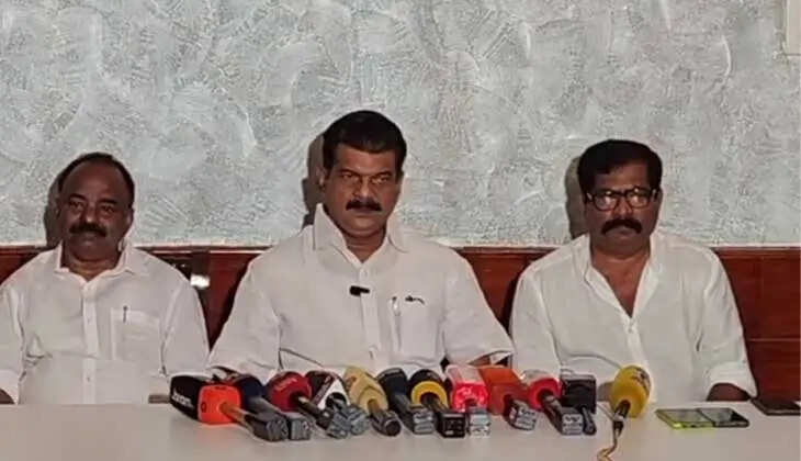 PV Anvar addressing a press conference