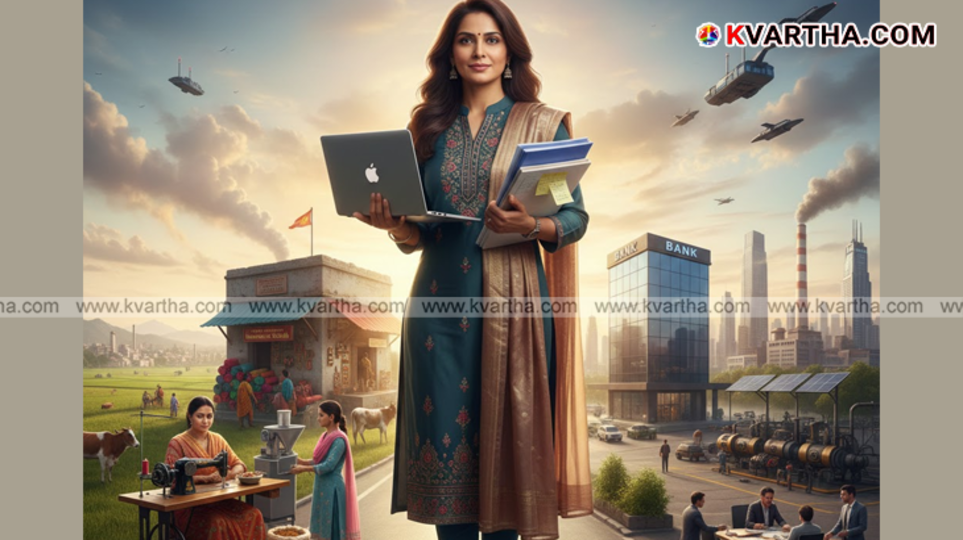 Indian women entrepreneurs working in a small business unit.