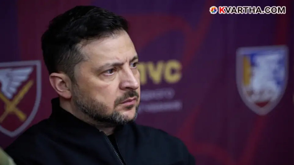 Ukrainian President Volodymyr Zelensky addressing media about Russian military satellite activity in the Middle East during March 2026.