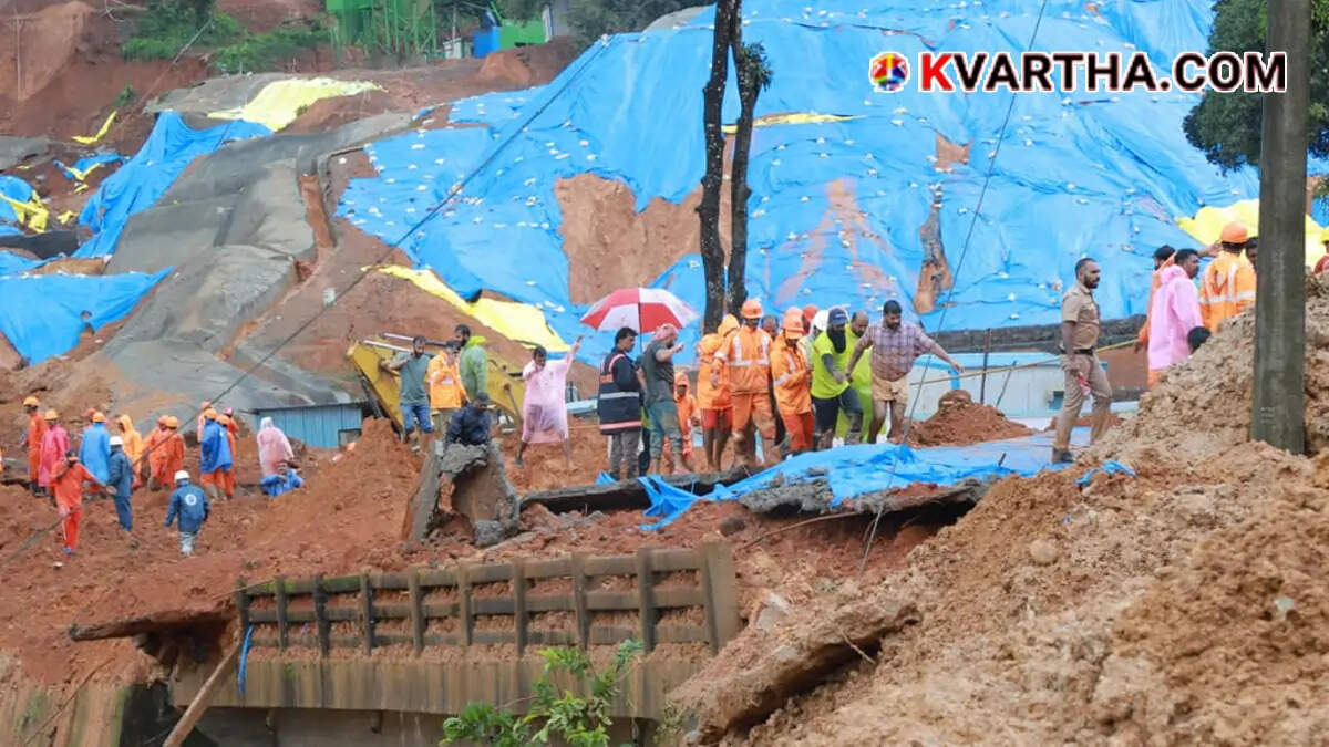 Conceptual image showing a landslide at a tunnel construction site