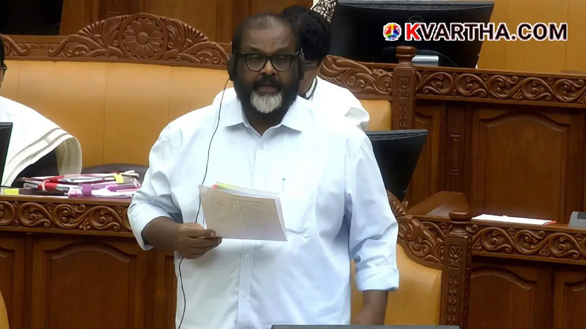 Transport Minister C.P. John speaking in the Kerala Legislative Assembly