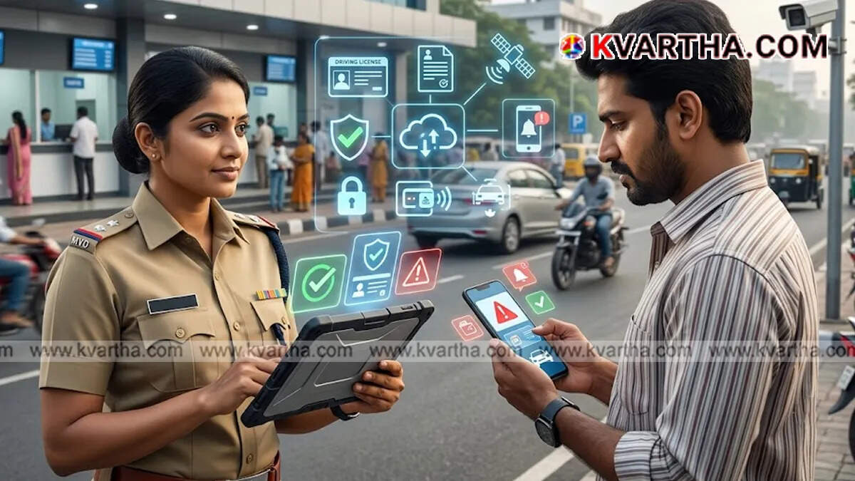 Conceptual image showing traffic violation fines and driving license