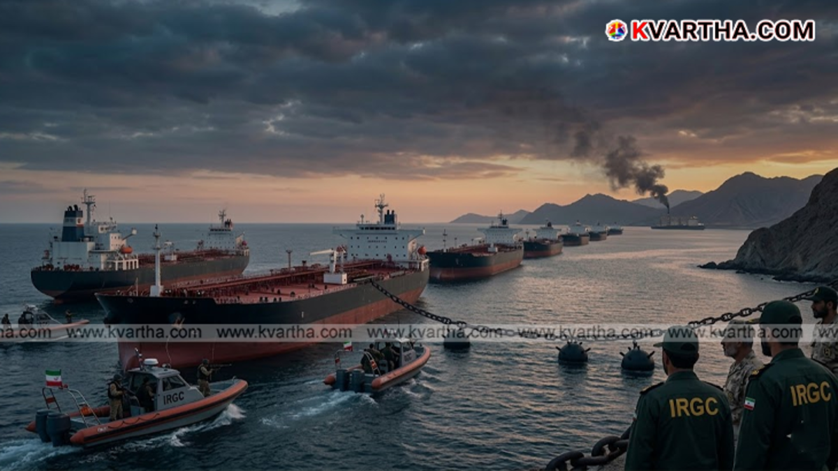  Iranian military vessels patrolling the Strait of Hormuz during the oil crisis