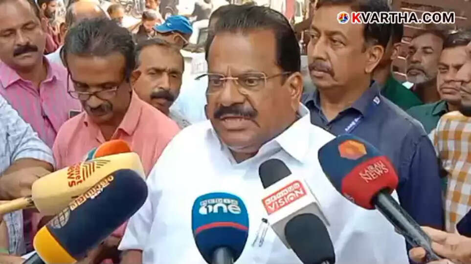 E.P. Jayarajan addressing the media on wildlife attacks