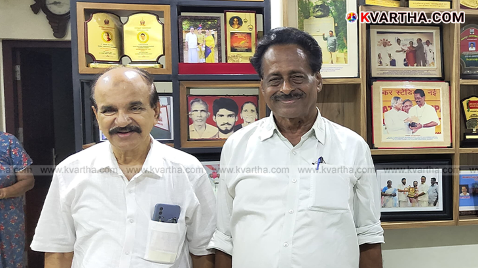 A black and white photo of veteran political leader K. Narayanan from Karivellur.