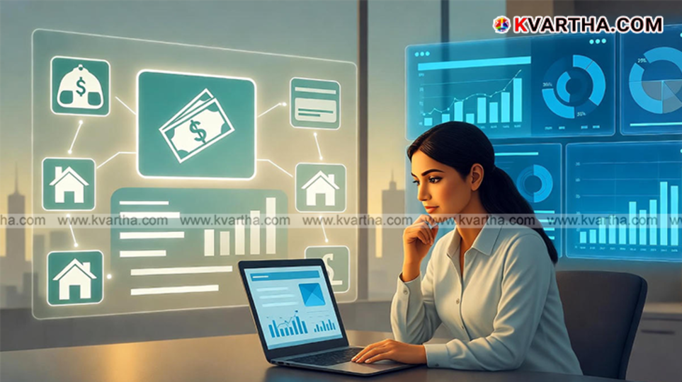 Image of a person looking at a bank statement with an Income Tax notice