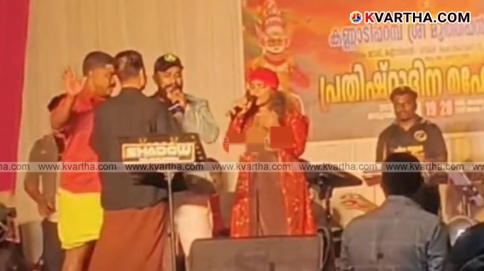  A view of the temple festival stage in Kannur.