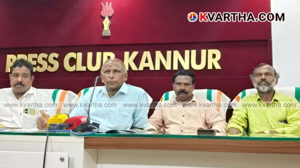 ADF General Convener M. Geethanandan addressing the press conference in Kannur.