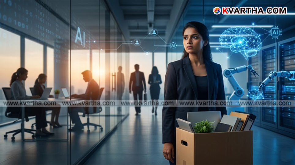 A symbolic visual indicating the layoffs and artificial intelligence technology on Meta platforms.&nbsp;