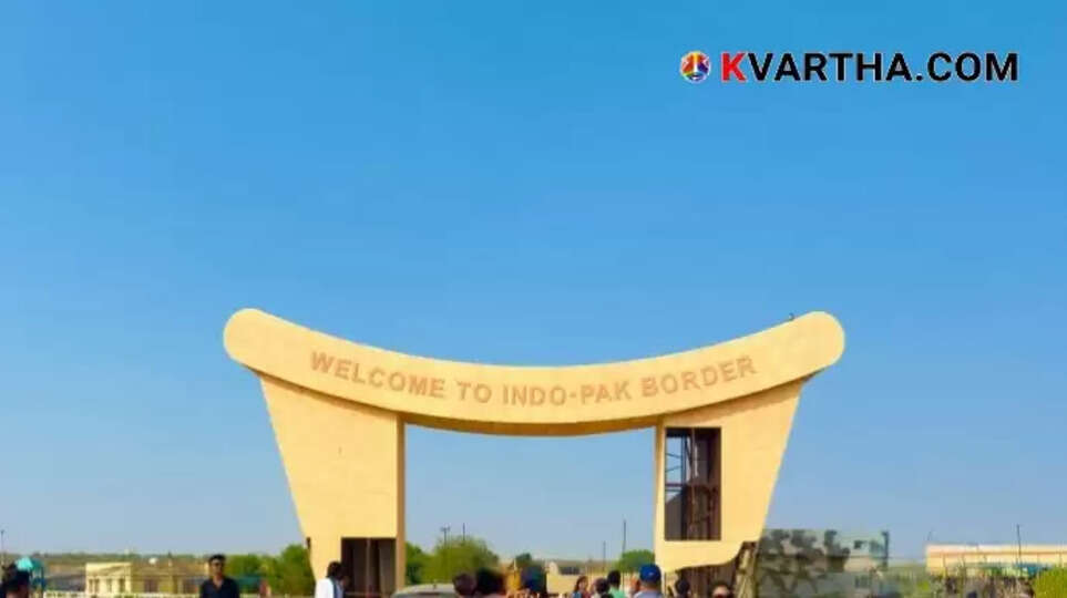 BSF personnel at the Rajasthan border.